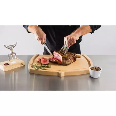 Fourchette TRIDENS Poli-Miroir Avec Socle Bois 6 Fourchette TRIDENS Poli-Miroir Avec Socle Bois – Image 4